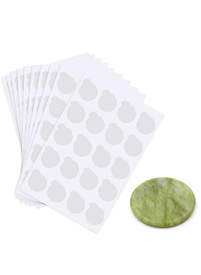 200 Pcs Eyelash Extension Adhesive Glue Pallet Sticker Pads, Disposable Waterproof Adhesive Holder Pad And 1 Pcs Eyelash Extension Jade Stone