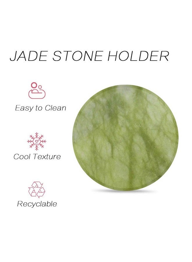 200 Pcs Eyelash Extension Adhesive Glue Pallet Sticker Pads, Disposable Waterproof Adhesive Holder Pad And 1 Pcs Eyelash Extension Jade Stone