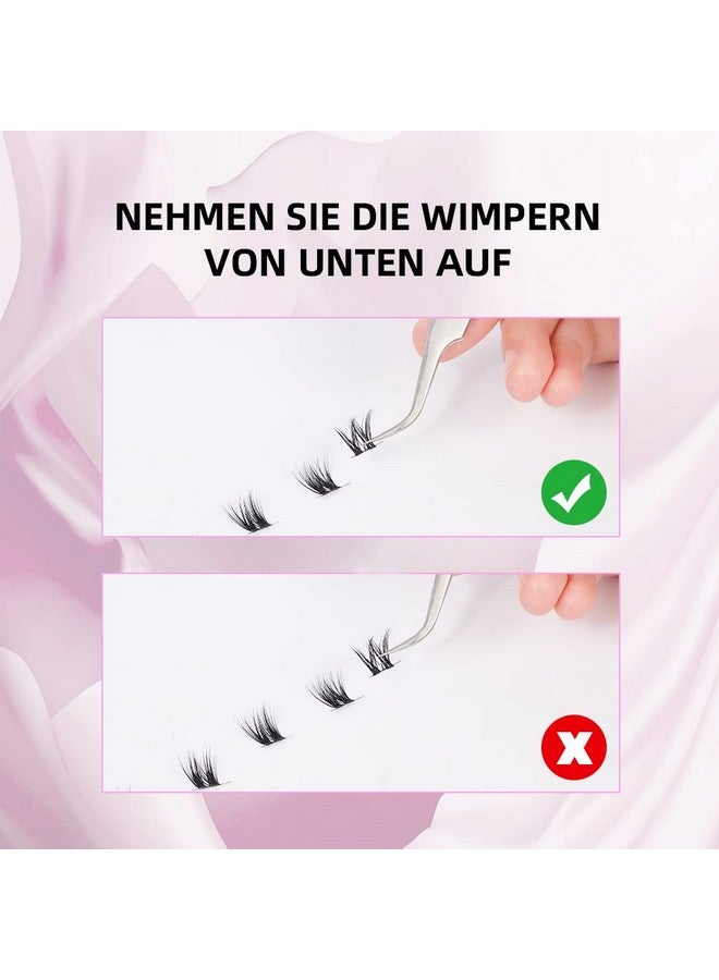 Diy Eyelash Extensions Reusable Lashes False Fake Cluster Eyelash Extensions Ribbons For Women Natural Look (D12 C Curl 12;14;16Mm)