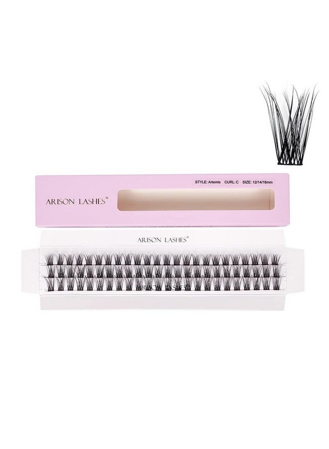 Diy Eyelash Extensions Reusable Lashes False Fake Cluster Eyelash Extensions Ribbons For Women Natural Look (D12 C Curl 12;14;16Mm)