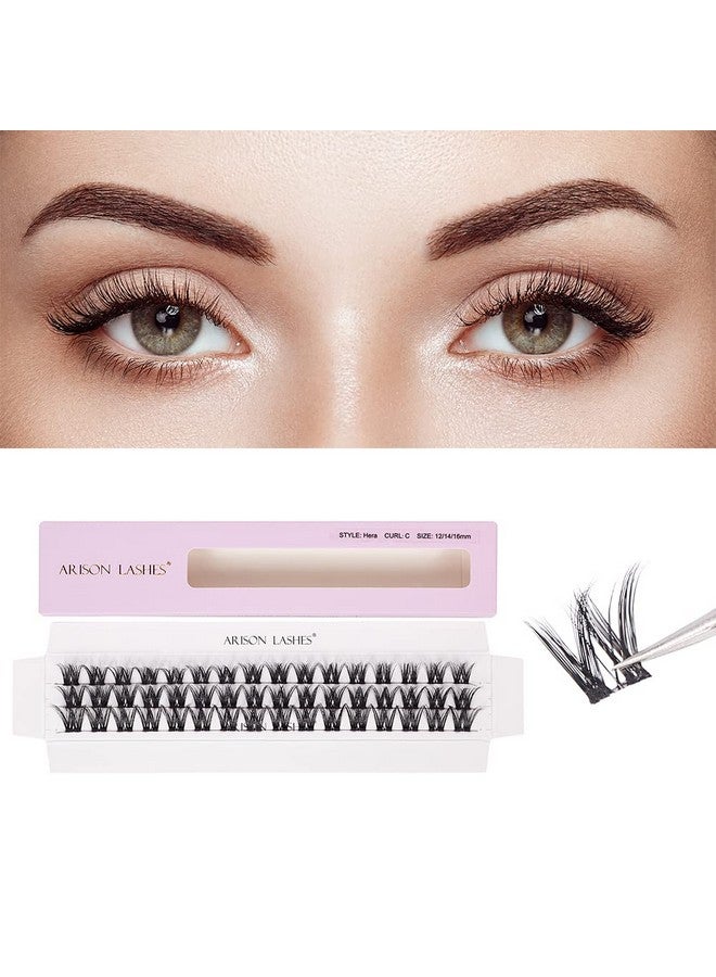 Diy Eyelash Extensions Reusable Lashes False Fake Cluster Eyelash Extensions Ribbons For Women Natural Look (D12 C Curl 12;14;16Mm)