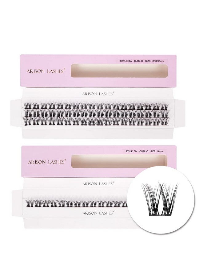 Diy Eyelash Extensions Reusable Lashes False Fake Cluster Eyelash Extensions Ribbons For Women Natural Look (D12 C Curl 12;14;16Mm)