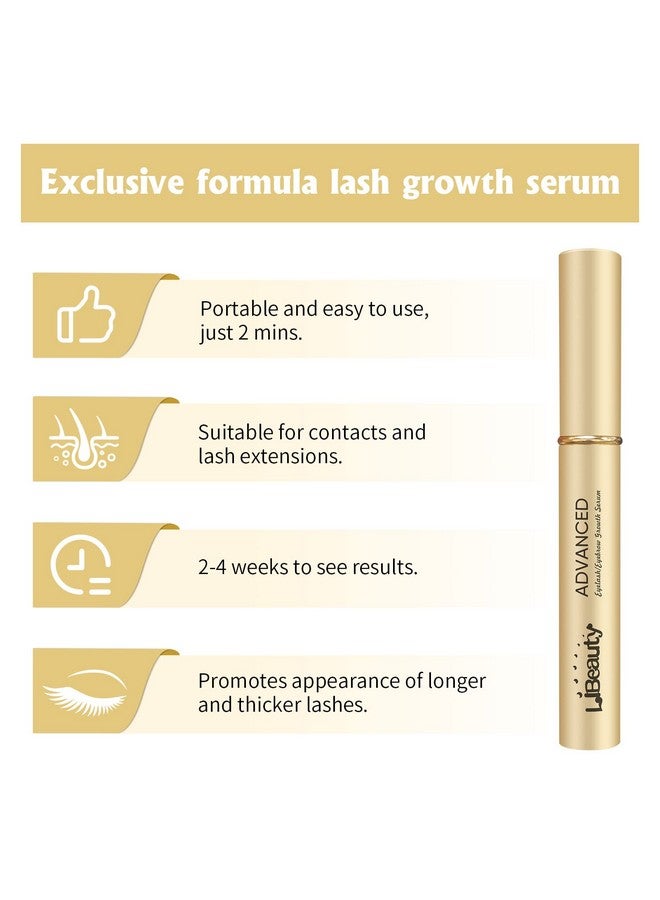 Eyelash Serum, Natural Ingredients Grande Lash Essence Make Lashes Longer, Thicker And Fuller（2 Ml）