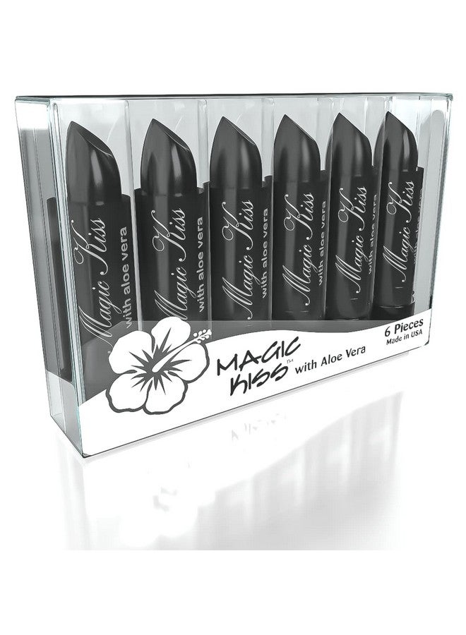 Lipstick Set Aloe Vera Color Changing 6 Pack Made In Usa (Black)
