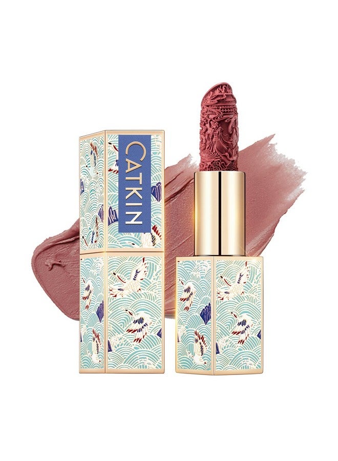 Rouge Matte Lipstick, Waterproof Long Lasting Satin Moisturizing Smooth Soft 0.13 Ouncechinese Style (C.168)