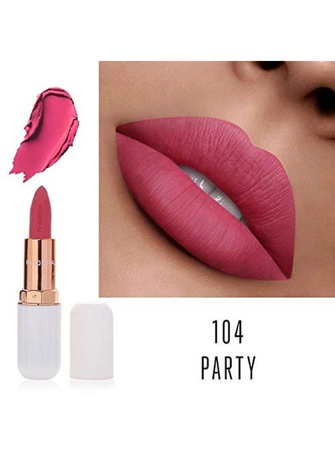 Absolute Velvet Matte Lipstick Long Lasting Waterproof Pigment Makeup (104 Party)