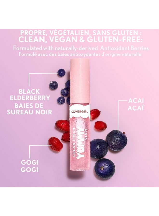 Clean Fresh Yummy Gloss Lip Gloss, Sheer, Natural Scents, Vegan Formula My Strawbooty