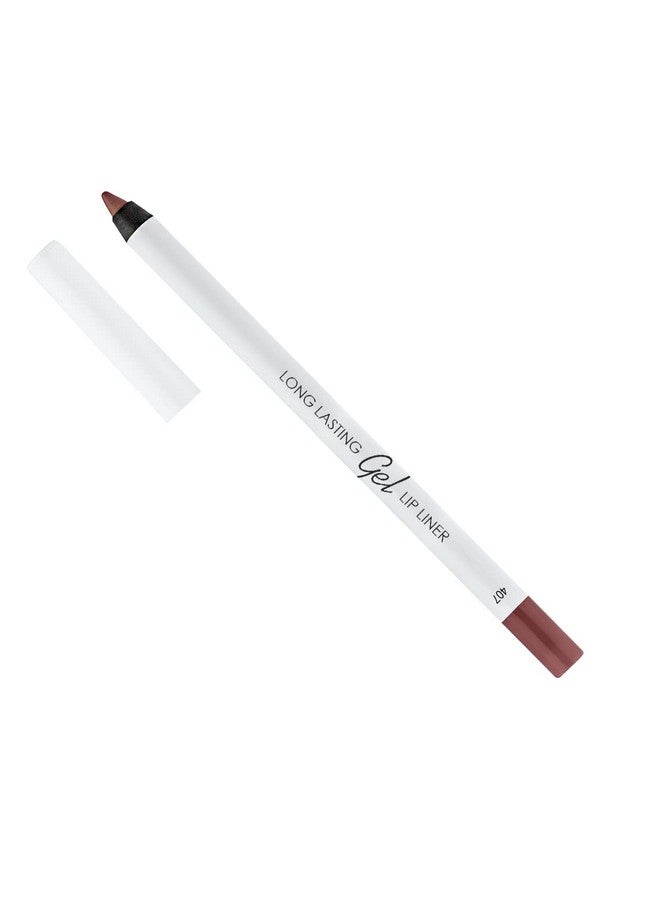 Matte Gel Lip Liner Pencil ; Weightless&Creamytexture Sharpenable Longwear & Waterproof High Pigmented & Flawless Finish Moisturizing Crueltyfree & Parabenfree, 407, 1,7G;0.05Oz