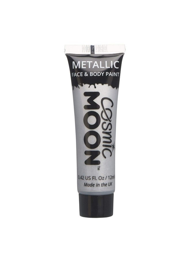 Metallic Face Paint Makeup For The Face & Body 0.40Fl Oz Create Mesmerising Metallic Face Paint Designs! Silver