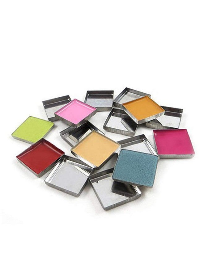 30 Pieces Empty Square Metal Tin Palette Pans Empty Square Metal Pans Cosmetic Eyeshadow Pans For Eyeshadow Palette Magnetic Makeup Palette, 26Mm Wide 3.5Mm Height