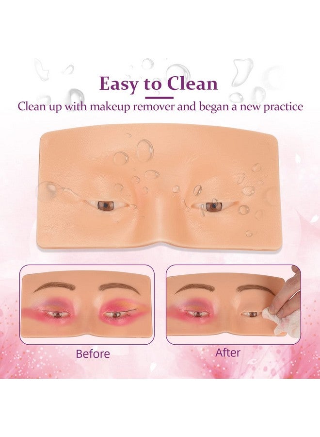 Makeup Practice Face Jimking Makeup Practice Board Faccial Practice Skin For Professional And Beginners 3D Realistic Model For Eyelash Extensions Eyeliner And Eyeshadow Face Makeup Practice