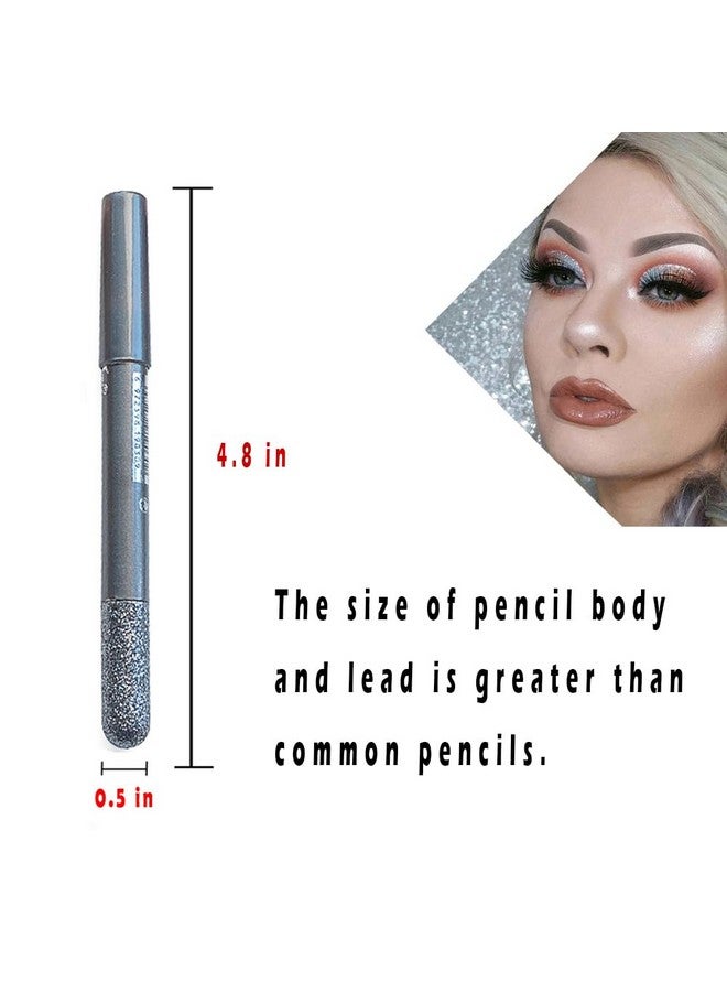 Jumbo Glitter Eyeliner Pencils 12 Metallic Colors Eyeliners & Eyeshadow Pencil Set, Natural Long Lasting Hypoallergenic Eye Makeup