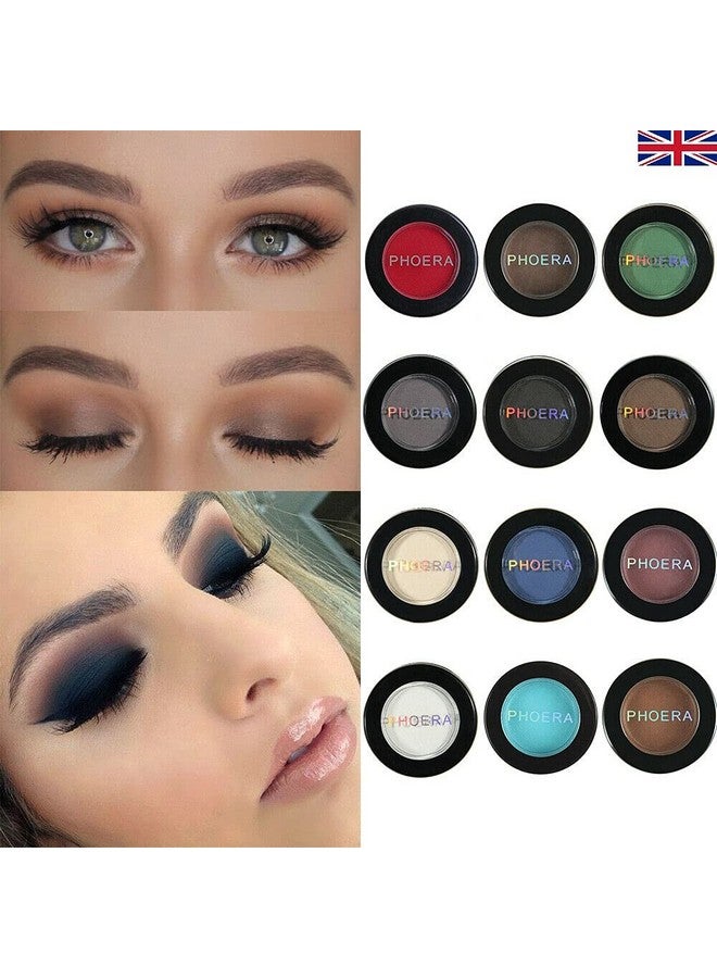 Aquapurity Waterproof Long Lasting Matte Eyeshadow Palette In 12 Pigment Color Face Powder Eye Shadow Cosmetic Cream Makeup Cosmetic (202 Black)