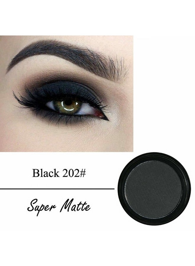Aquapurity Waterproof Long Lasting Matte Eyeshadow Palette In 12 Pigment Color Face Powder Eye Shadow Cosmetic Cream Makeup Cosmetic (202 Black)