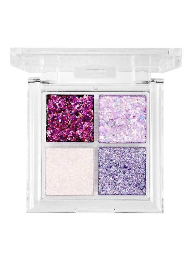 Glitter Gem Palette, 4 Shades Highly Pigmented Chunk Glitter, Buttery Texture, Longlasting Eye Makeup (Cassiopeia)