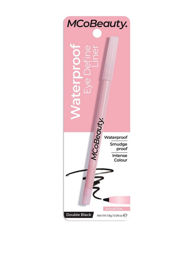 Waterproof Eye Define Liner Glides On Smoothly Longwearing Pigment Lasting All Day Smudge Proof Vegan Double Black