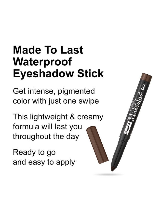 Milano Made To Last Waterproof Eyeshadow Long Wear, Pigmented Cream Shadow Stick Smudge Proof, Easy Blending Formula Satin, Pearl, And Metallic Shades 006 Bronze Brown 0.049 Oz