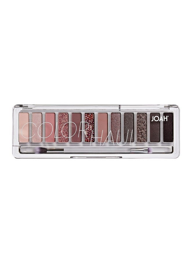 Color Haul Eyeshadow Palette, Travel Size Eye Makeup Kit, Matte & Shimmer Eyeshadow, Korean Makeup, 12 Highly Pigmented, Super Bendable Soft & Deep Colors, Includes Brush, First Dance