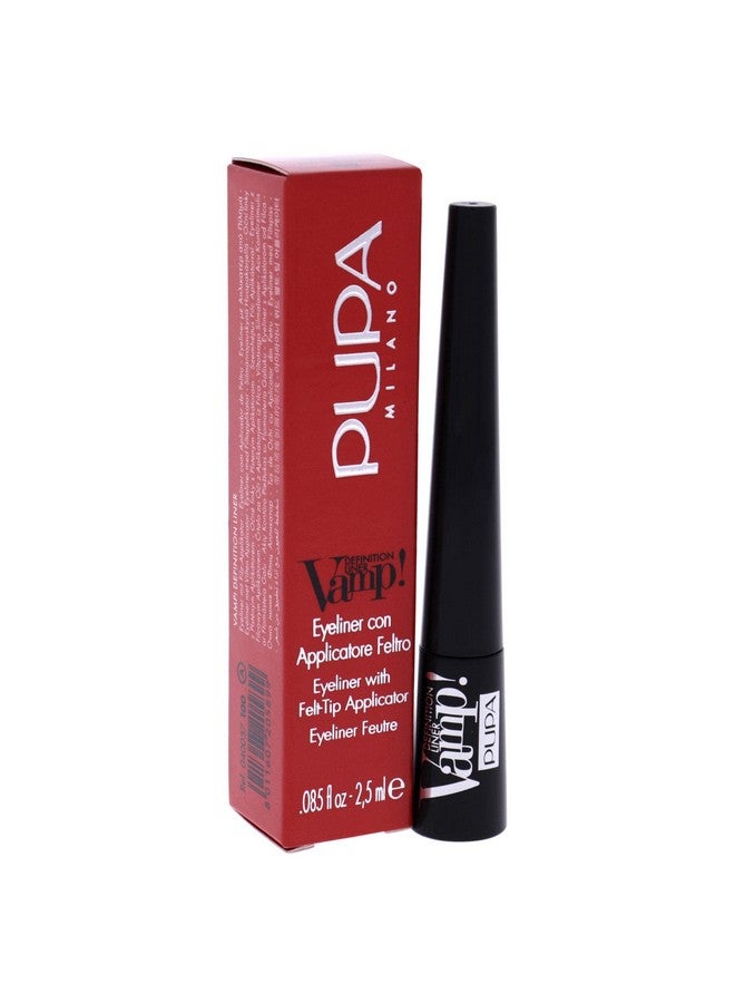 Milano Vamp! Definition Liner Eyeliner With Felt Applicator Matt And Pearly Finishes Precise, Flawless And Defined Color Ultra Pigmented 100 Extra Black 0.85 Oz