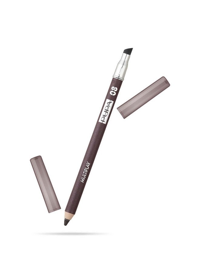 Milano Multiplay Eye Pencil Suitable For Sensitive Eyes Soft And Smooth Texture Paraben Free Ophthalmologist Tested Amazing Color 08 Basic Brun 0.04 Oz, (244008)