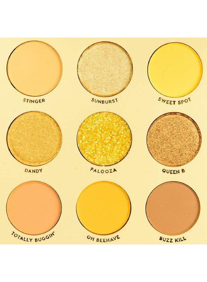 Eyeshadow Palette Matte Metallic Semisparkle Glitter Crueltyfree Superpigmented, Uh Huh Honey Yellows Golds