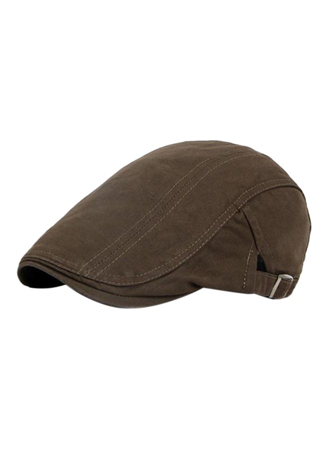 Classic Beret Cap Dark Khaki