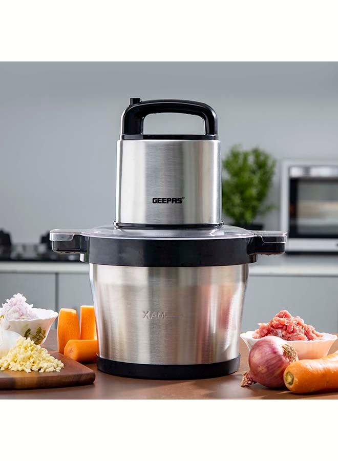 Multi Chopper With Stainless Steel Gear, Stainless Steel Blade, 3 Speed Control, 6L Capacity,With Overheat Protection 6 L 1200 W GMC42023 Silver