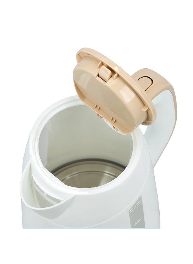 Electric Kettle, Plastic Kettle with Handle| Boil Dry Protection | 360 Degree Rotational Base | Double Sides Water Window | Automatic Boiling Shut Off | Indicator Light 2 L 2200 W GK6122N White & Rose Gold