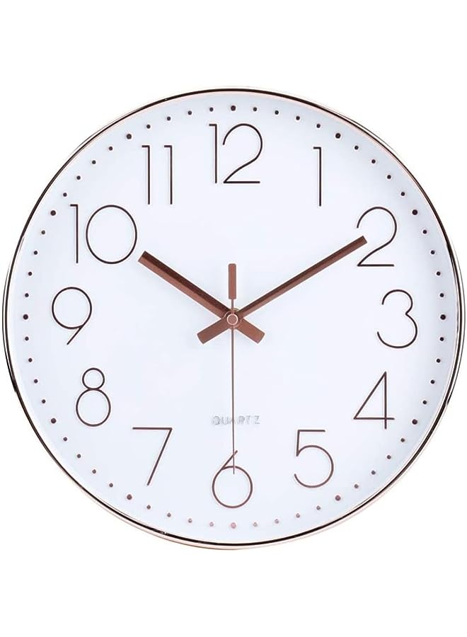 Digital Wall Clock Large Display, 16.2” LED Digital Clock with Temperature and Auto Dimming, Easy Track The Time, Date and Day of Week, with Remote Control (Rose Gold (12 inch))