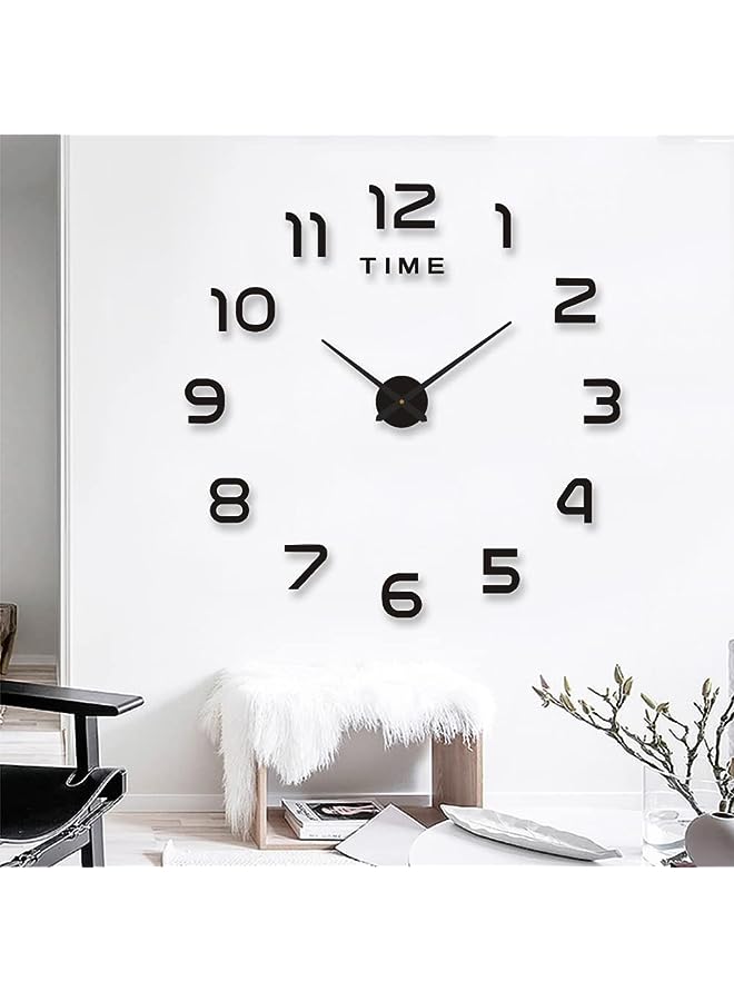 Wall Clock Large, DIY Large Frameless Wall Clock Stickers, Acrylic Wall Clock Modern Design Clock, DIY Wall Decoration Clock
