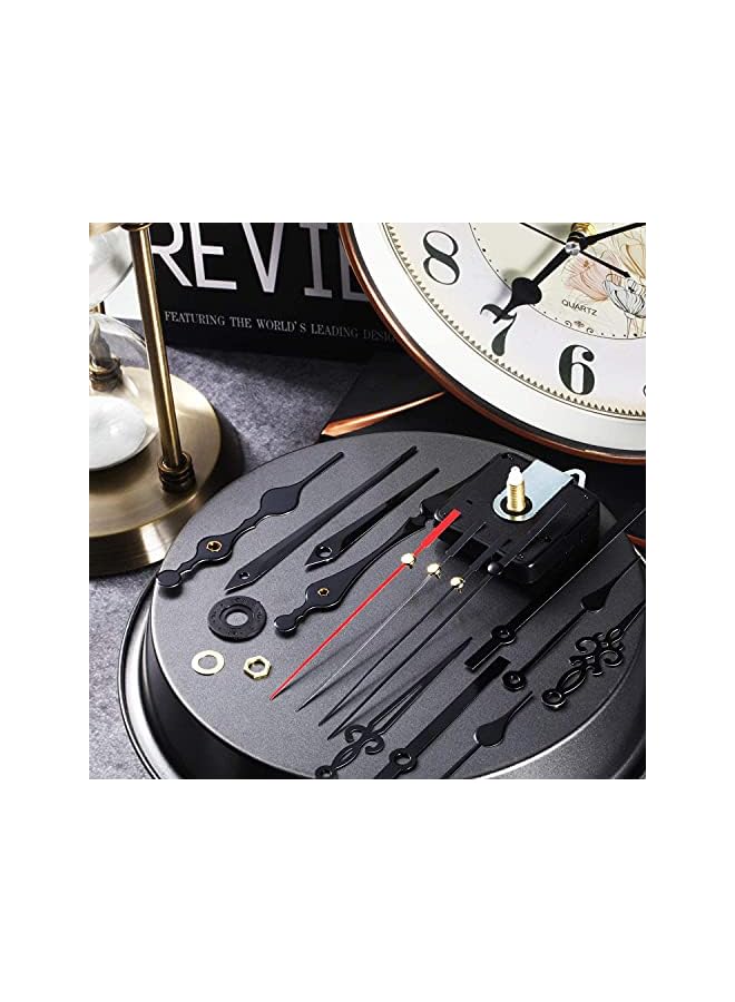 Pieces High Torque Long Shaft Clock Movement Mechanism with 5 Different Pairs of Hands DIY Clock Repair Parts Replacement