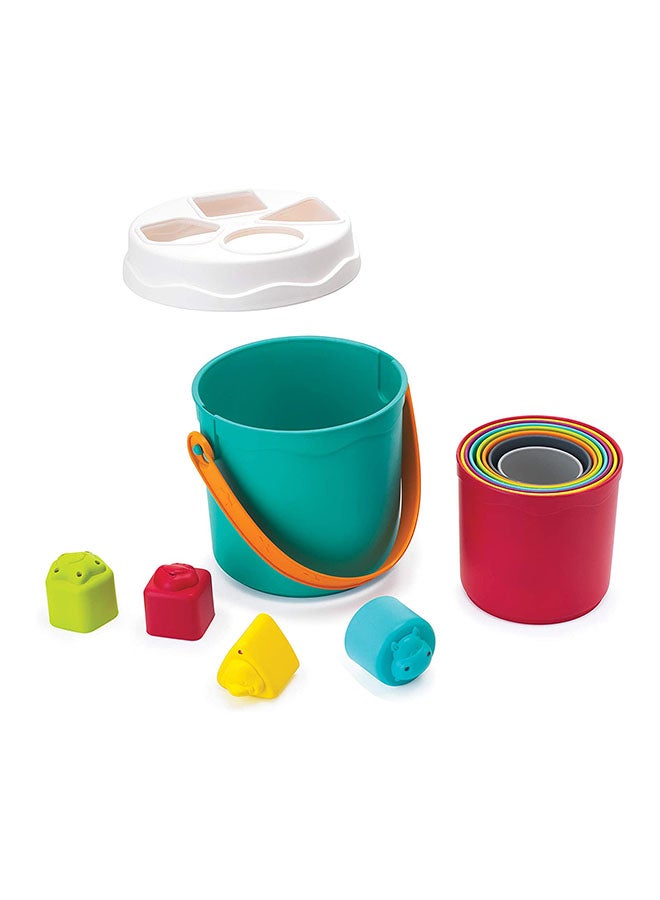 Shape Sorting Stack And Nest Buckets - 10 Count 13.99x15.18x15.18cm
