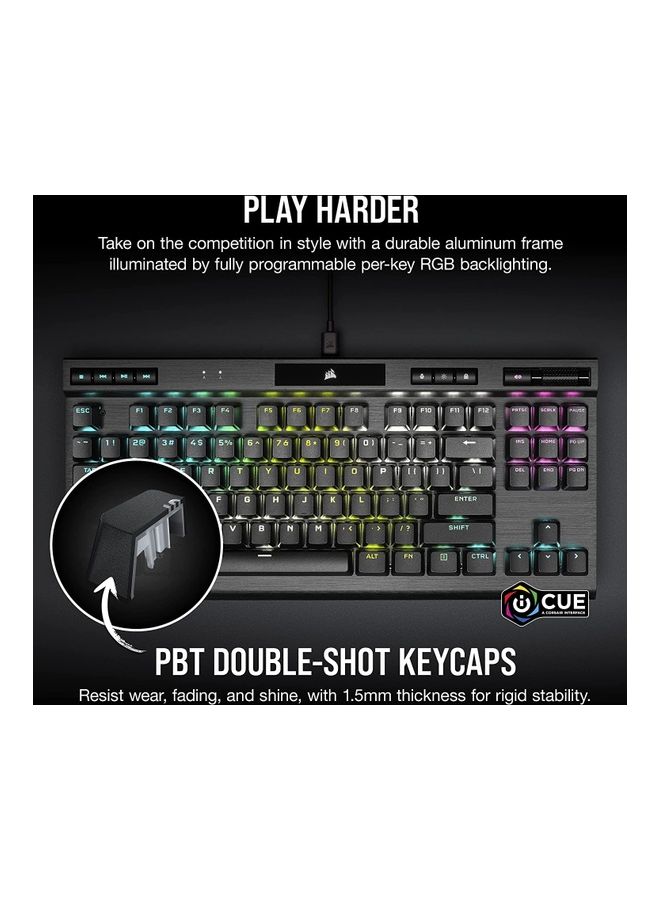 Corsair K70 RGB TKL CHAMPION SERIES Tenkeyless Optical-Mechanical Gaming Keyboard