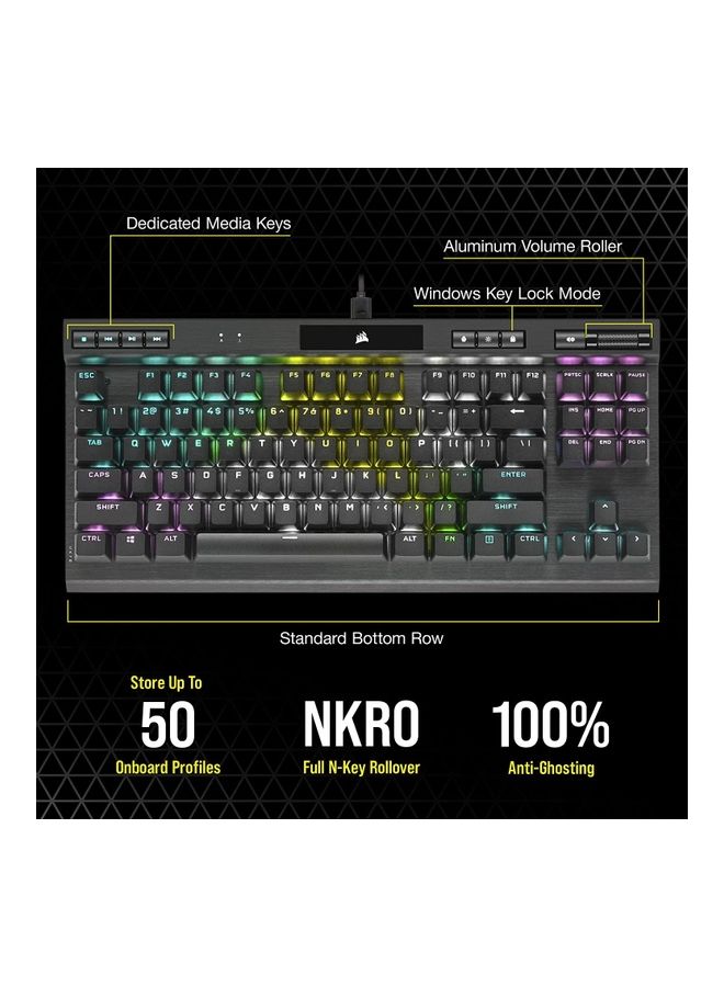 Corsair K70 RGB TKL CHAMPION SERIES Tenkeyless Optical-Mechanical Gaming Keyboard