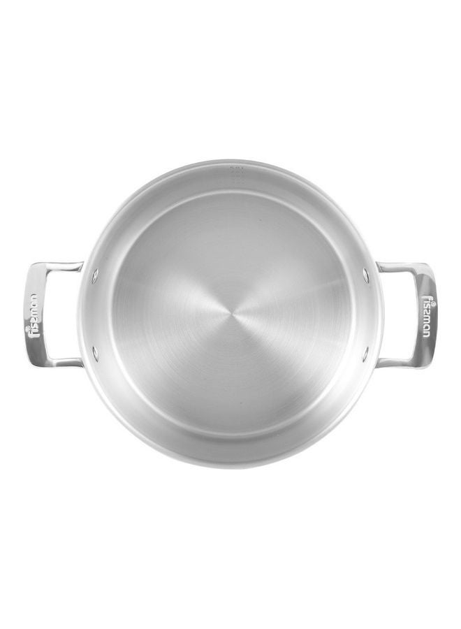 Fobus Series Stock Pot With Glass Lid 3.1Liter Silver 20 x 10cm