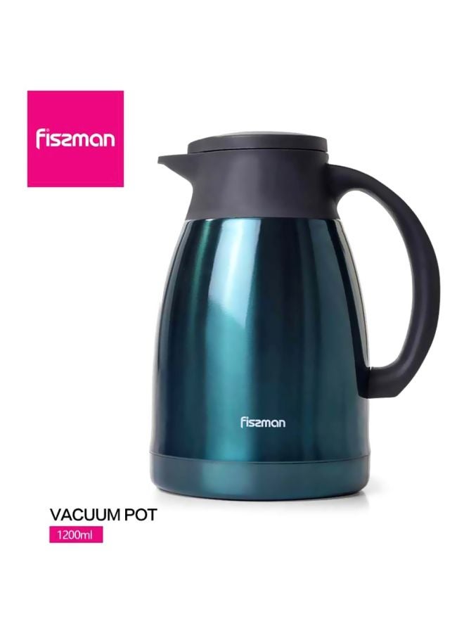 Double Wall Vacuum Tea Pot Blue/Black