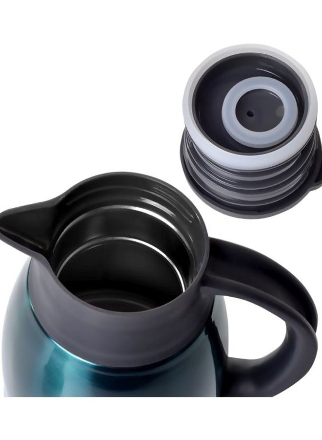 Double Wall Vacuum Tea Pot Blue/Black