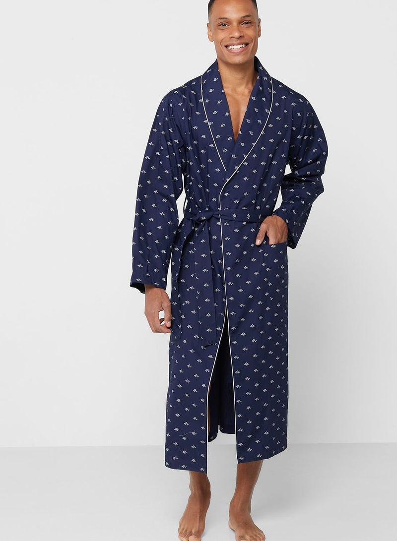 Printed Pocket Detailed Robes