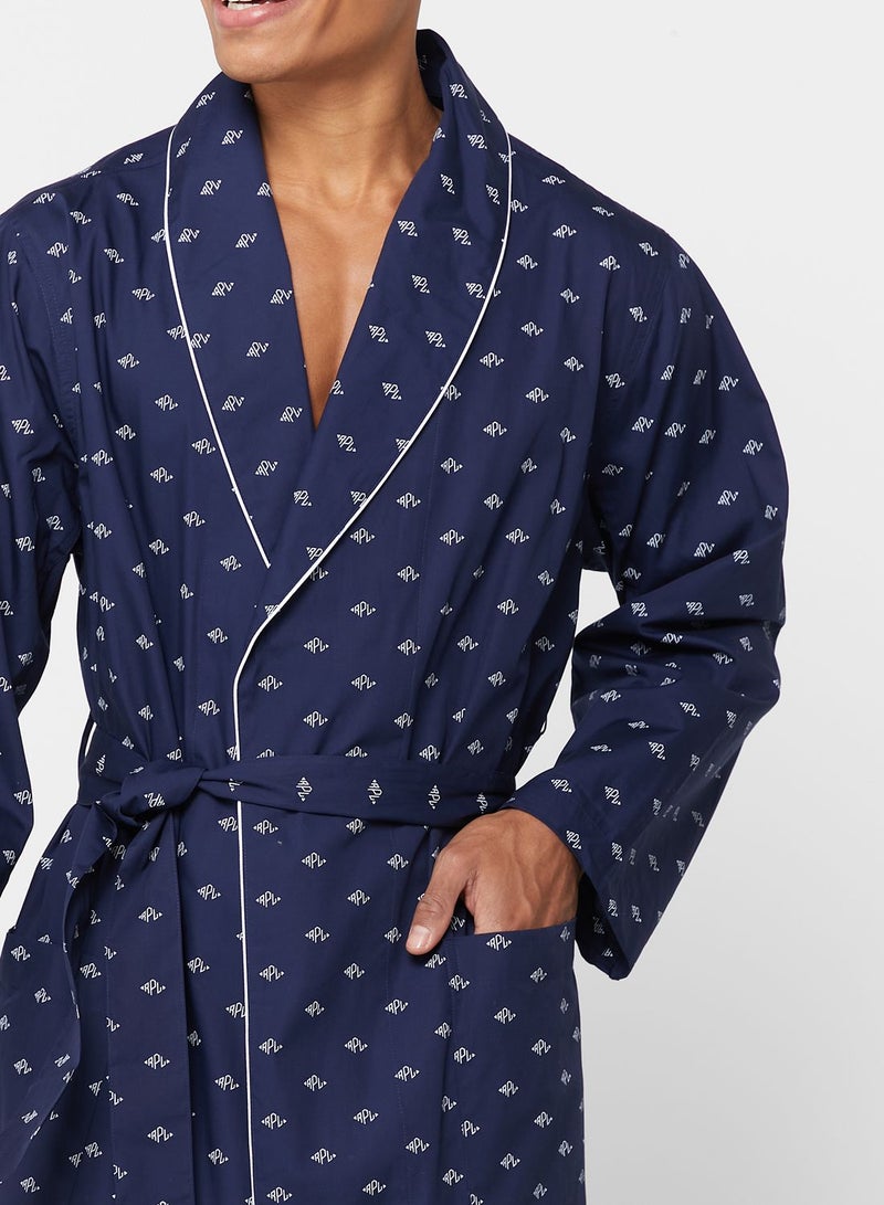 Printed Pocket Detailed Robes