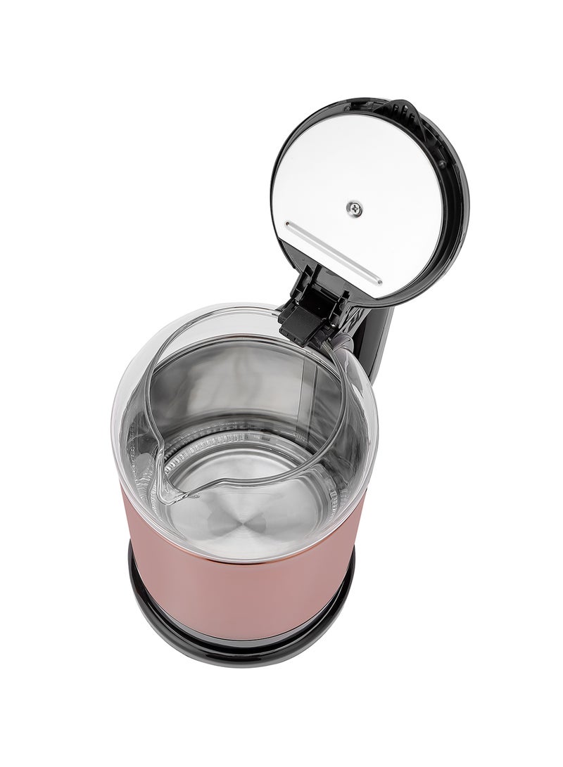 Double Layer Electric Glass Kettle With Boil Dry Protection and Automatic Cutoff 1.7 L 1500 W GK38063 Black , Rose Gold