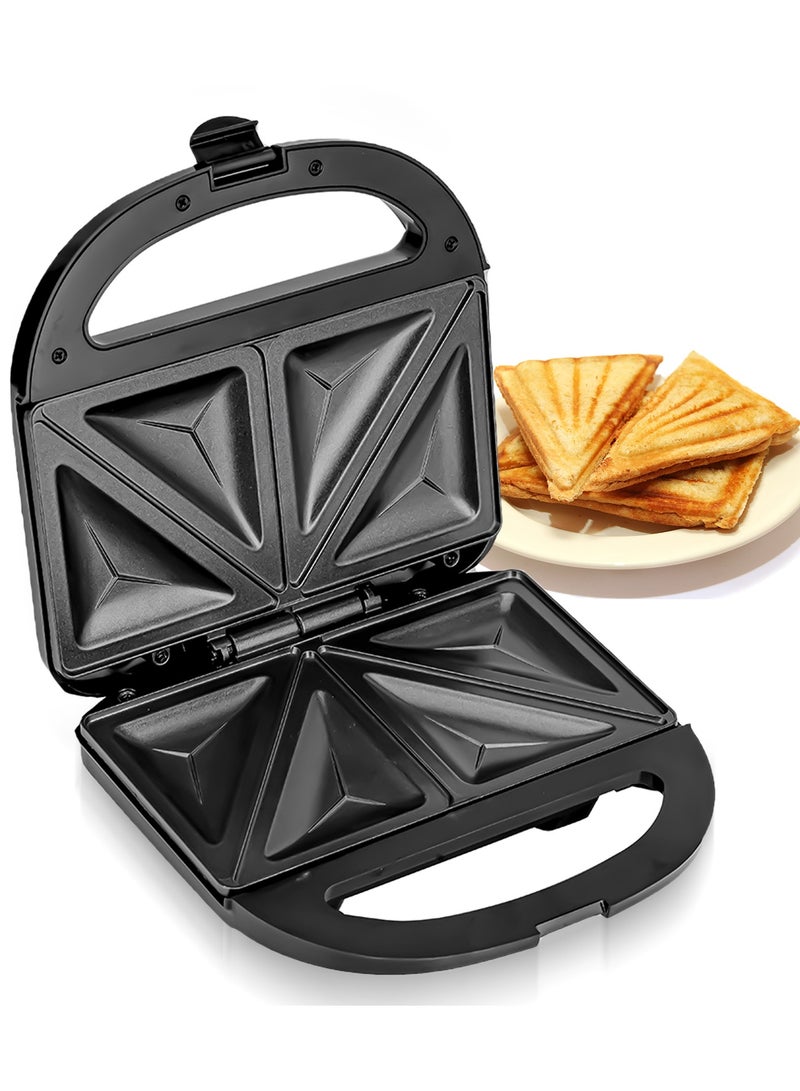 2-Slice Sandwich Maker, Non-Stick Interchangeable Plates, Adjustable Temperature with Power Indicator, 2 Years Warranty 750 W GSM36533UK Black