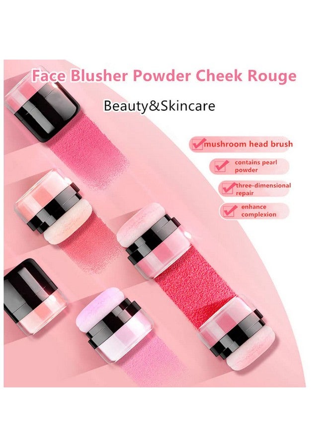 Loose Powder Blush Air Cushion Blush Natural Blusher Bright Shimmer Face Blush For Cheek Highly Pigmented Blush Makeup Easy To Blend Makeup Blushin, All Day Wear(01)