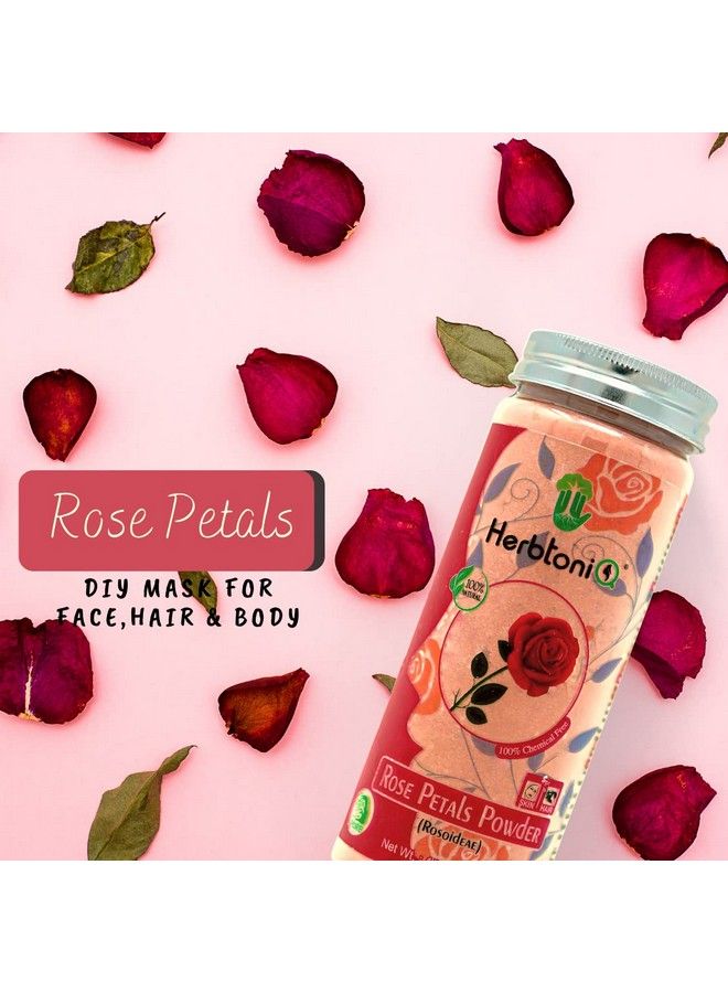 100% Organic Natural Rose Petals Powder 150G And Neem Leaf Powder 150G For Face Pack And Hair Pack (Pack Of 2150G X 2= 300G)