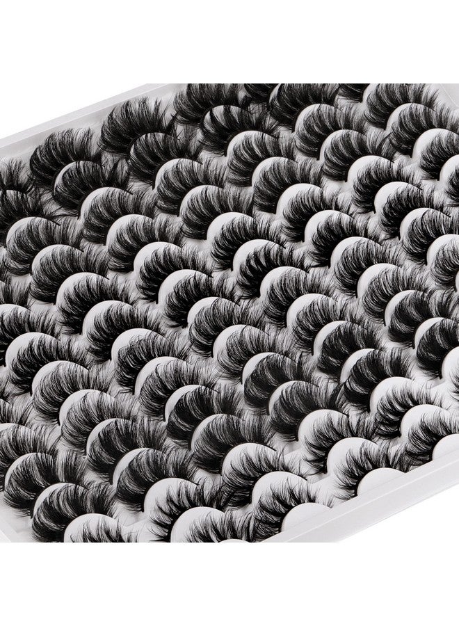 False Eyelashes 48 Pairs 6 Styles Mixed Fluffy Curled Fake Eye Lashes Bulk Wholesale Dramatic Thick 5D Wispy Strip Faux Mink Eyelashes Multipack