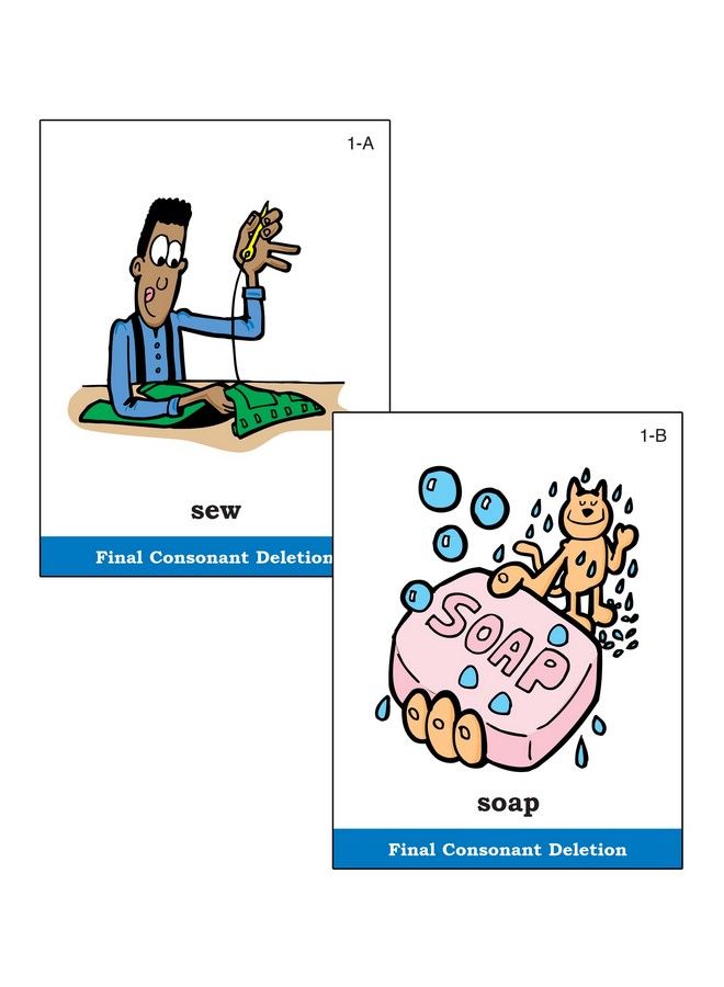 Webberillustrated Phonology Final Consonant Deletion Minimal Pair Card Deck ; Educational Learning Resource For Children