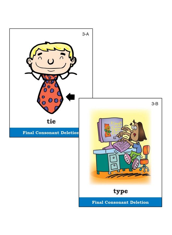 Webberillustrated Phonology Final Consonant Deletion Minimal Pair Card Deck ; Educational Learning Resource For Children