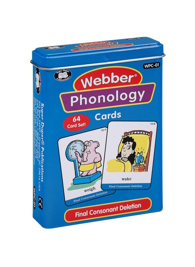 Webberillustrated Phonology Final Consonant Deletion Minimal Pair Card Deck ; Educational Learning Resource For Children