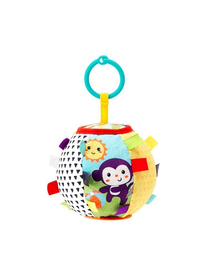 Sensory Ribbon & Chime Ball Toy For Baby From 0 Months And Above - Multicolour