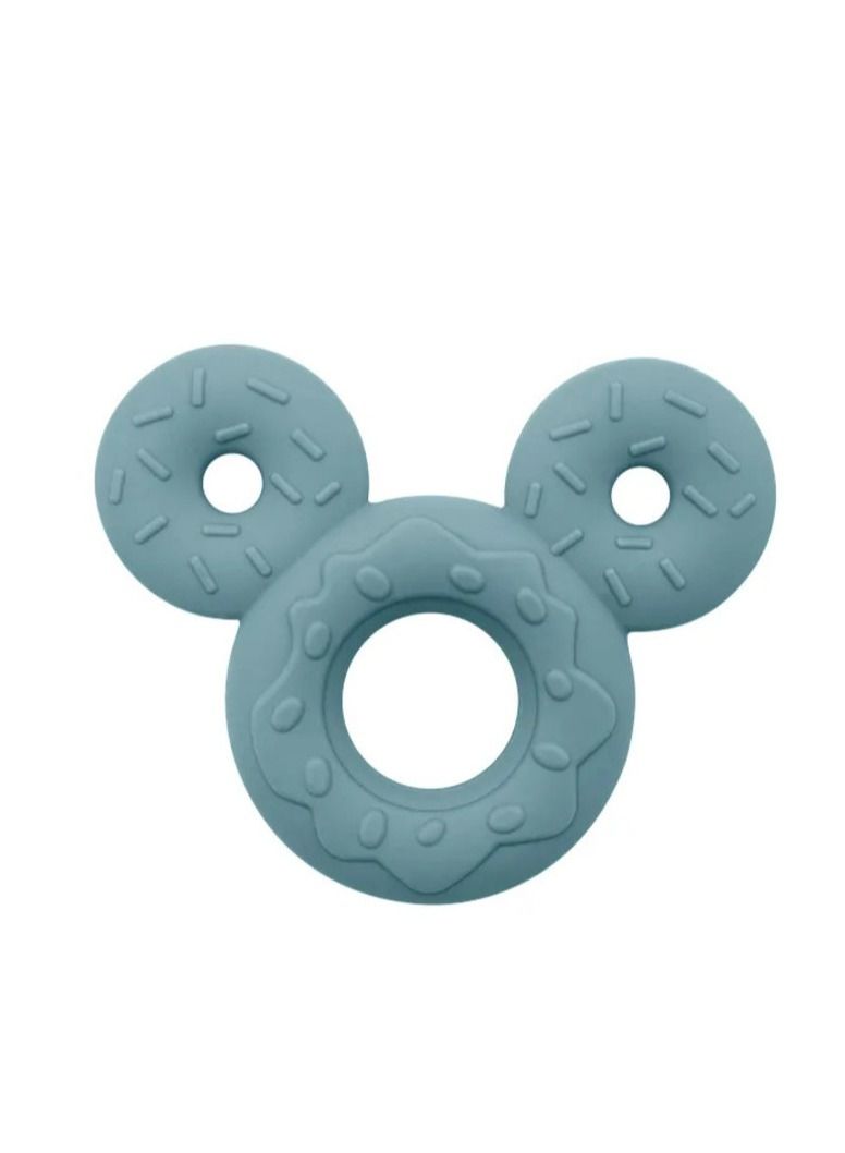 Little Mocha Silicone Chewable Mickey Baby Teether Bluish Grey