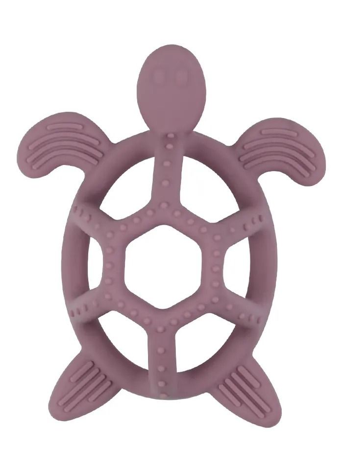 Litttle Mocha Silicone turtle chewable teether Dusty pink